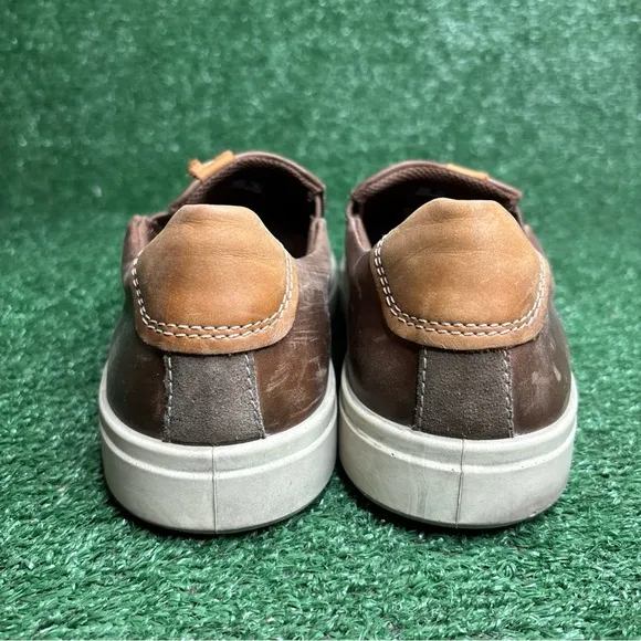 Ecco Soft Classic Leather Mens EU 45 / US 11 Brown Business Casual Sneaker Shoes