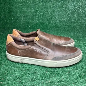 Ecco Soft Classic Leather Mens EU 45 / US 11 Brown Business Casual Sneaker Shoes