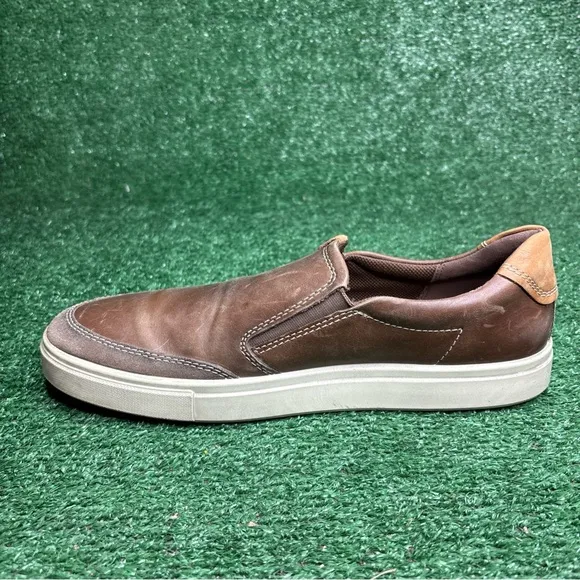 Ecco Soft Classic Leather Mens EU 45 / US 11 Brown Business Casual Sneaker Shoes