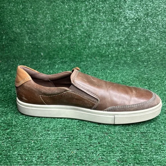 Ecco Soft Classic Leather Mens EU 45 / US 11 Brown Business Casual Sneaker Shoes