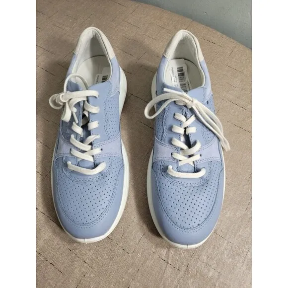 Ecco Women's Size 41 - 10 Sneakers Dusty Blue Leather Soft 7 Runner 283