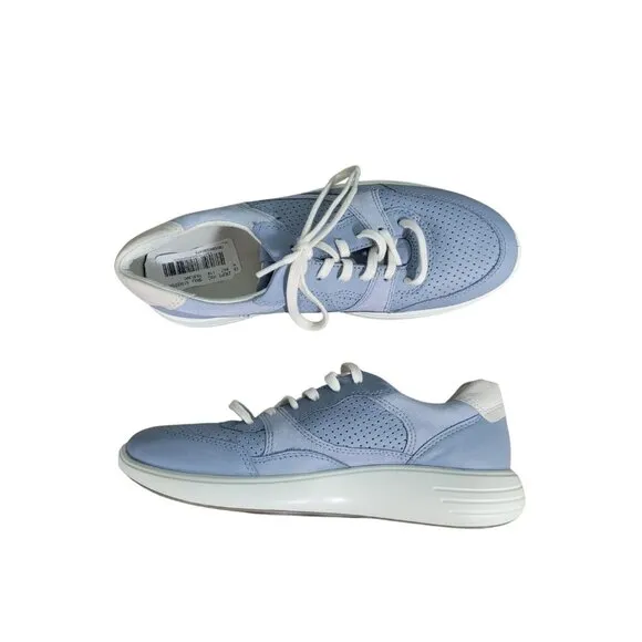Ecco Women's Size 41 - 10 Sneakers Dusty Blue Leather Soft 7 Runner 283