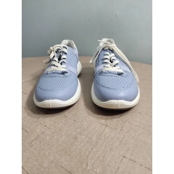 Ecco Women's Size 41 - 10 Sneakers Dusty Blue Leather Soft 7 Runner 283