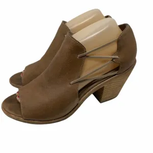 Eileen Fisher Nikki Peep Toe Leather Sandals Sz 9