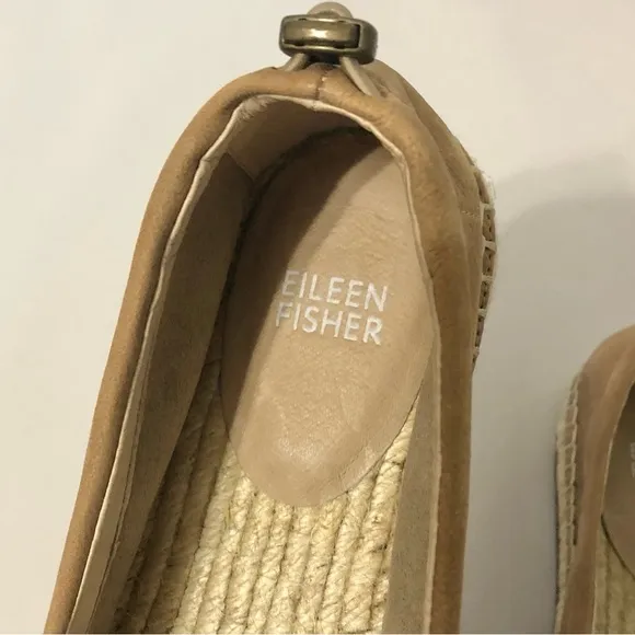 Eileen Fisher Nude Beige Bali Leather Flat Slip-on Size 7