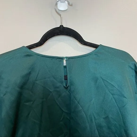 Eileen Fisher Green Silk Sheath Dress XS