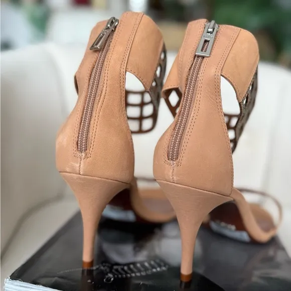 Elegant Tan Heels Sandals cute low heels