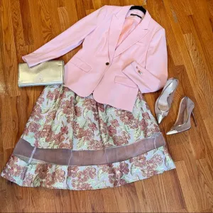 Endless Rose Women’s High End Floral Gold Threaded Skirt SZ S