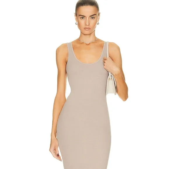 Enza Costa Ribbed Midi Tank‎ Dress