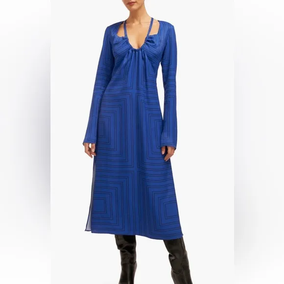 Equipment Vera long sleeve midi dress