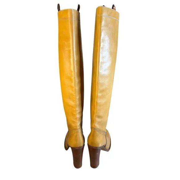 ETRO Knee-High Leather Brown Boots 39 | Made in Italy | Chic Western Vibes