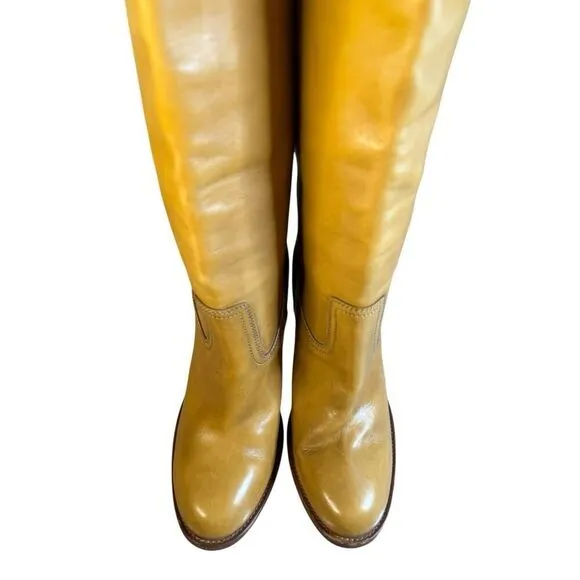 ETRO Knee-High Leather Brown Boots 39 | Made in Italy | Chic Western Vibes