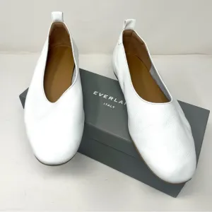 EVERLANE white leather slip on shoes, NIB, NWOT, size 9.5, made in Italy