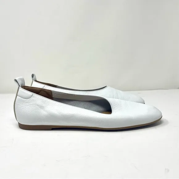 EVERLANE white leather slip on shoes, NIB, NWOT, size 9.5, made in Italy