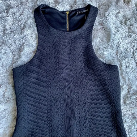 Express Black Racerback Midi Dress Size 2 NWT