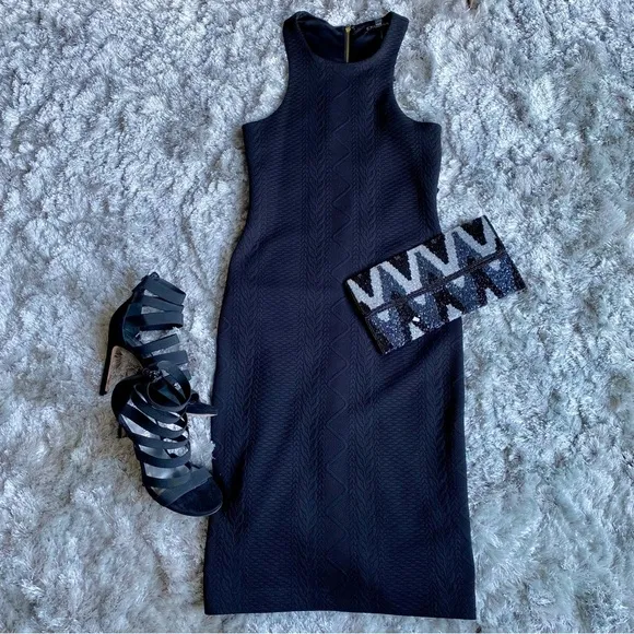 Express Black Racerback Midi Dress Size 2 NWT