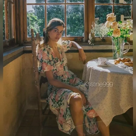 Faithfull the Brand Marie Louise Midi Dress in Vennisa Floral