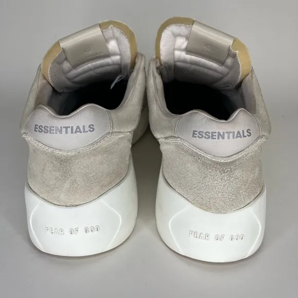 Fear of god essentials lace up casual shoes sneakers men size 42 US 9 beige