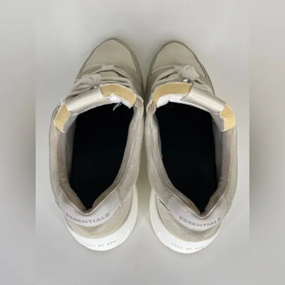 Fear of god essentials lace up casual shoes sneakers men size 42 US 9 beige