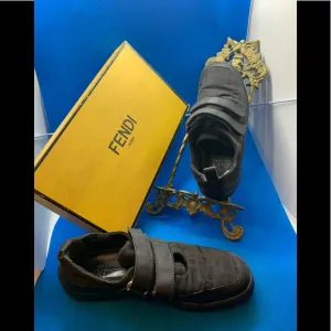 Fendi black Velcro  sneakers Sz 36 EU/5 -6-US