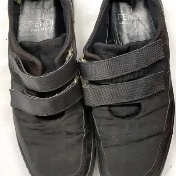Fendi black Velcro  sneakers Sz 36 EU/5 -6-US
