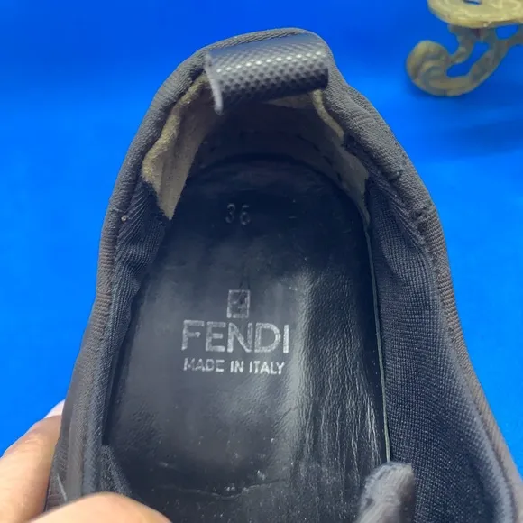 Fendi black Velcro  sneakers Sz 36 EU/5 -6-US