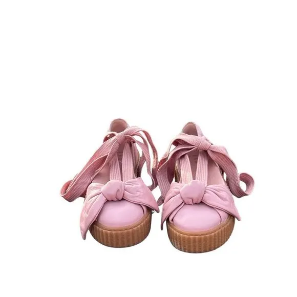 Fenty Puma X Rihanna Pink Bow Gladiator sneaker Sandals Women size 7.5