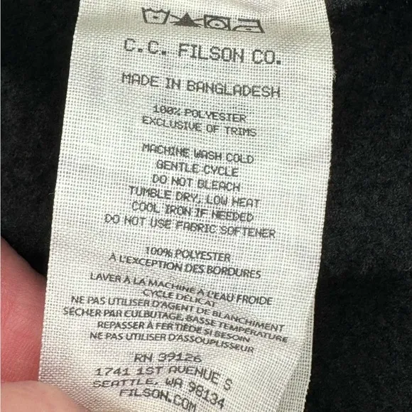 Filson Men’s Granite Spire Fleece Pant. Size: XS