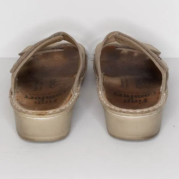Finn Comfort Women's Slides Jamaika Minimalist Casual Nubuck Leather Tan 36 6 AR