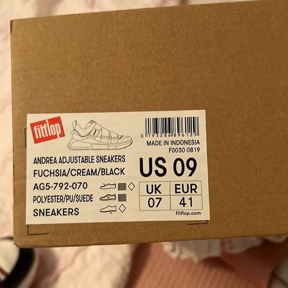 Fitflop sneakers fuschia/cream/black 9