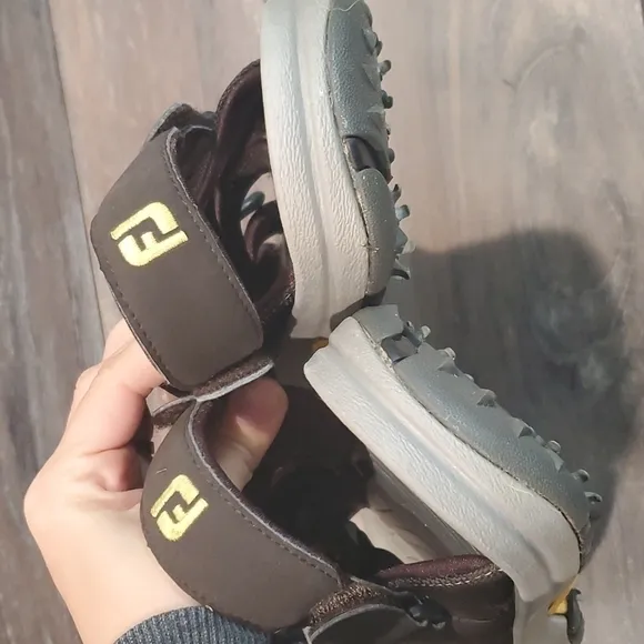 FJ FootJoy Mens Soft Spikers sandals outdoor hiking sz 11M shoes