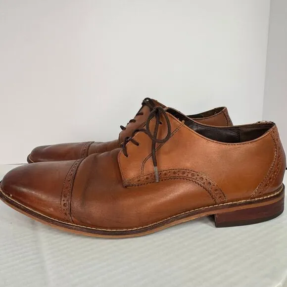 Florsheim 14140-257 Wingtip Brown Leather Oxford Dress Shoes Sz 12D Wedding Work