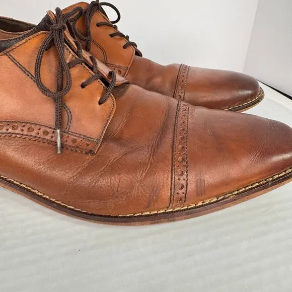 Florsheim 14140-257 Wingtip Brown Leather Oxford Dress Shoes Sz 12D Wedding Work