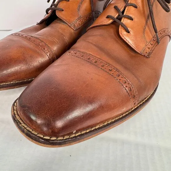 Florsheim 14140-257 Wingtip Brown Leather Oxford Dress Shoes Sz 12D Wedding Work