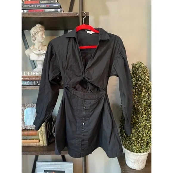 For Love and Lemons Jocelyn Mini Dress Black Womens Size XS