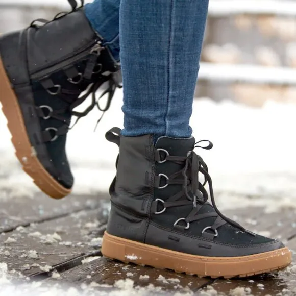 Forsake Lucie Womens Size 10 Black Leather Waterproof Outdoors Hiking Boots