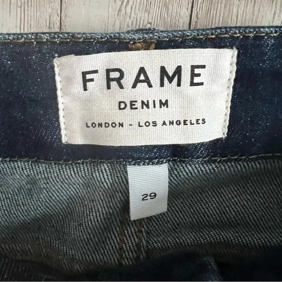 FRAME Le Crop Mini Boot Frayed Jeans Size 29