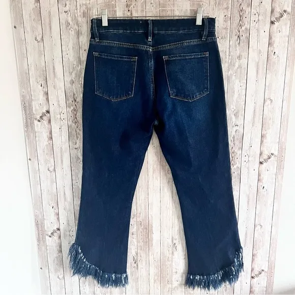 FRAME Le Crop Mini Boot Frayed Jeans Size 29