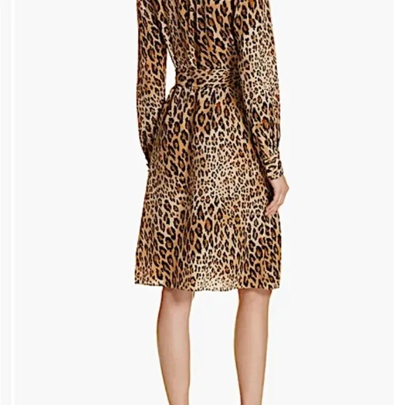 FRAME Sgt. Pepper Silk Leopard Pattern Dress, Sz L