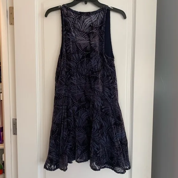 Free People Blue Velvet Dress