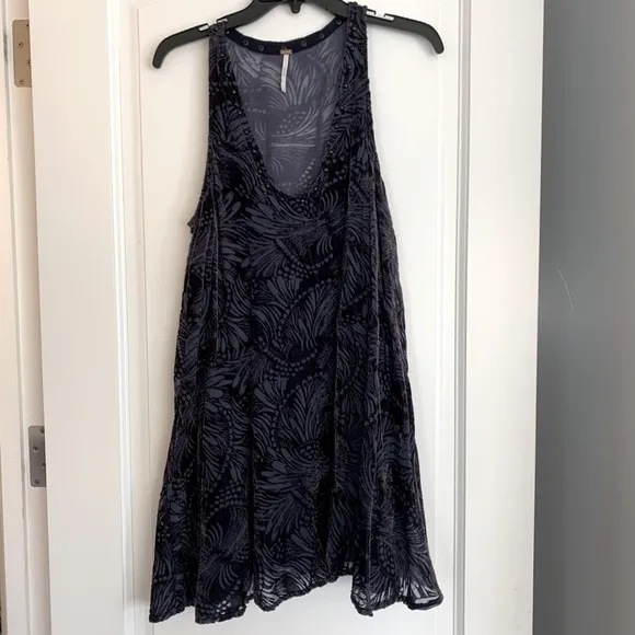 Free People Blue Velvet Dress