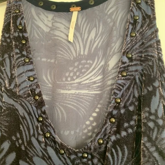 Free People Blue Velvet Dress