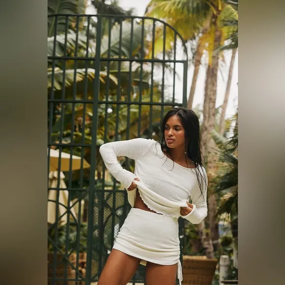 Free people Cabo Sweater Skirt Set