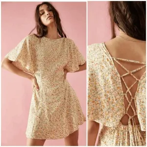 Free People Florence Mini Dress - Femme Combo - Yellow