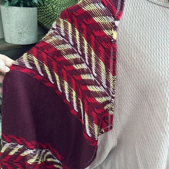 Free People Rainbow Dreams Bohemian Oversized Balloon Sleeve Sweater