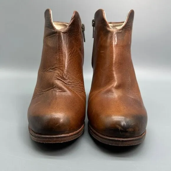 Freebird By Steven Darius Cognac Booties Women's Size 7 Shoe Brown Leather Boot