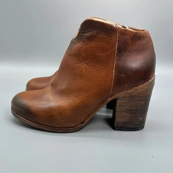 Freebird By Steven Darius Cognac Booties Women's Size 7 Shoe Brown Leather Boot