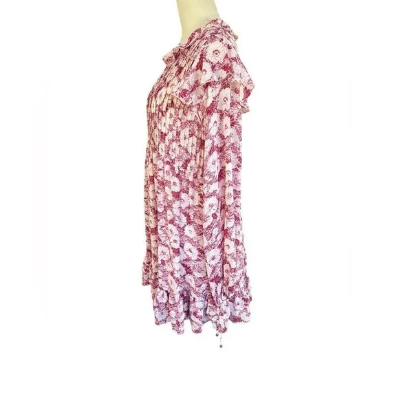 Free People Dress These Dreams Floral Mini Dress Tea Combo Pink medium