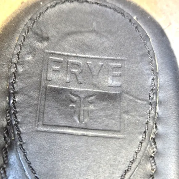 Frye Brielle Black White Sandals Heels size 10