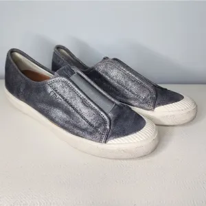 Frye Claudia Slip On Gray suede fashion Sneakers flat Size 9.5M